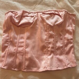 Pink bustier top